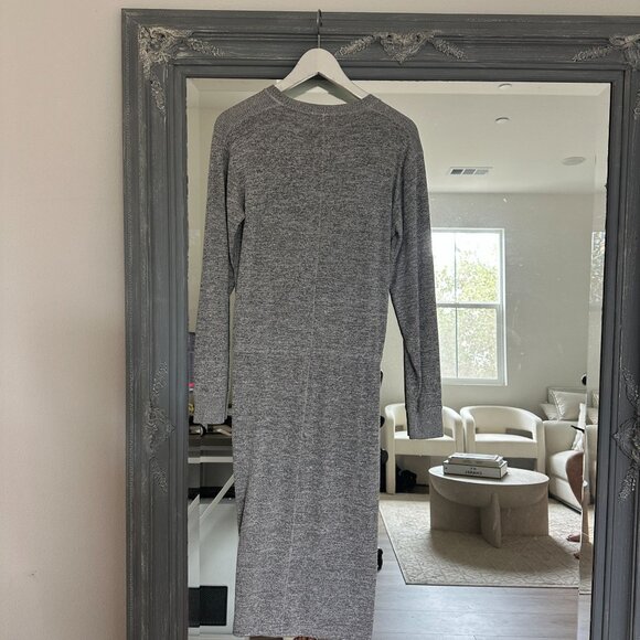 Rag & Bone Avryl Long-Sleeve Jersey Sweater Dress in Lt Heather Grey Size XS - Picture 8 of 12